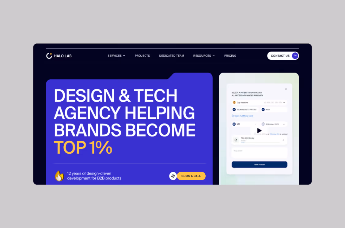 halo lab homepage