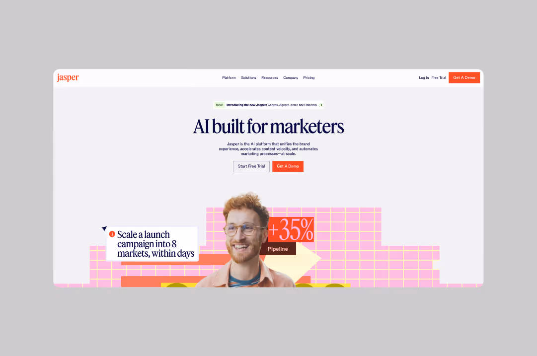 Jasper.ai homepage