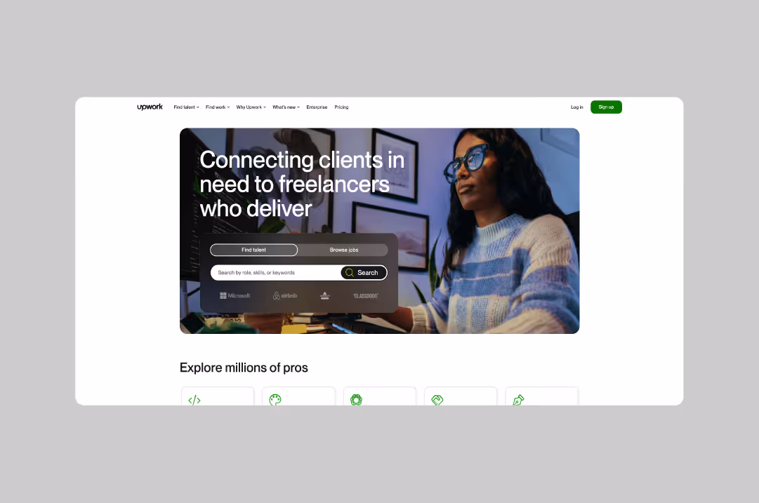 Upwork.com homepage