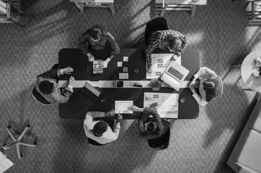 team at table