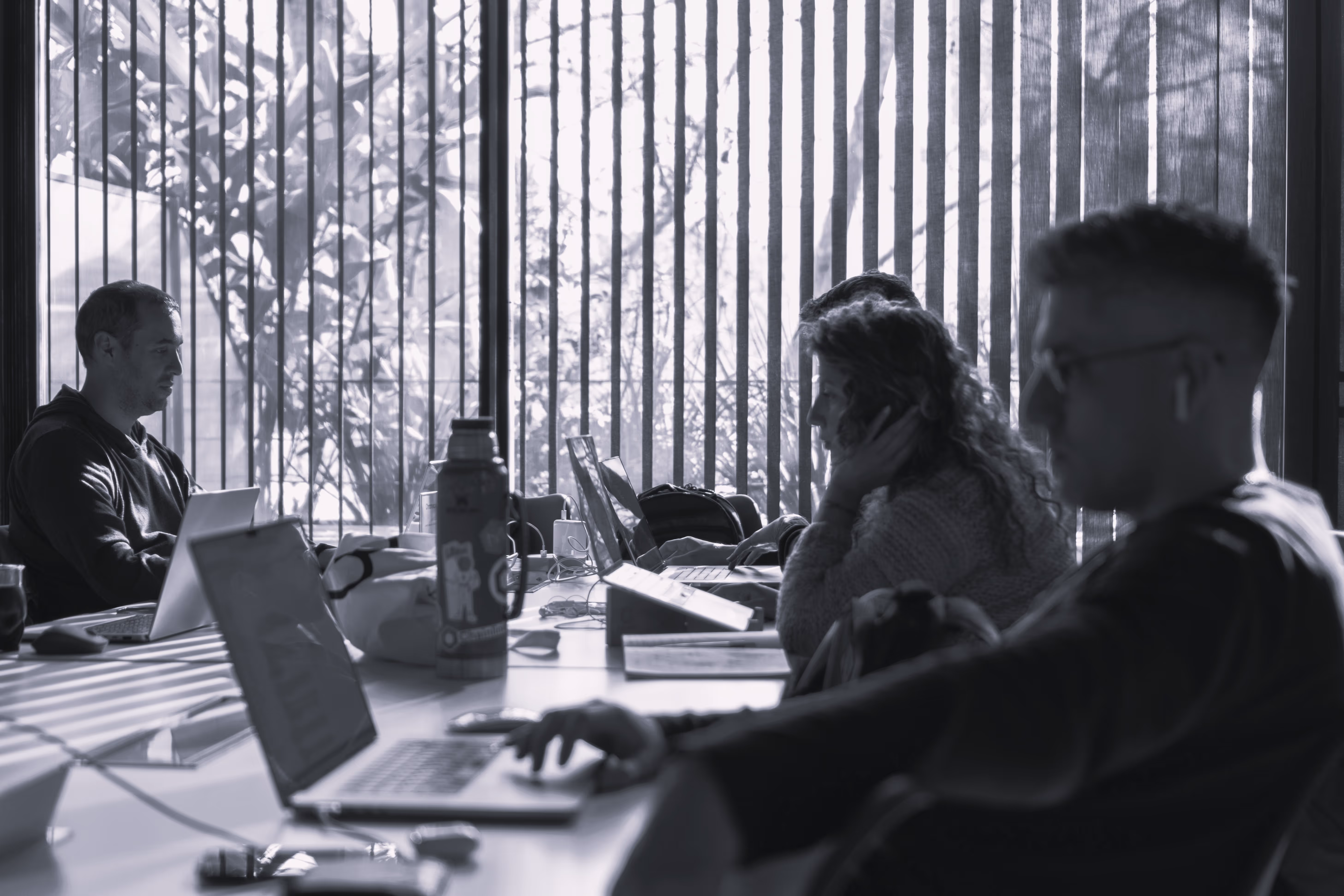 B2B agency team working on