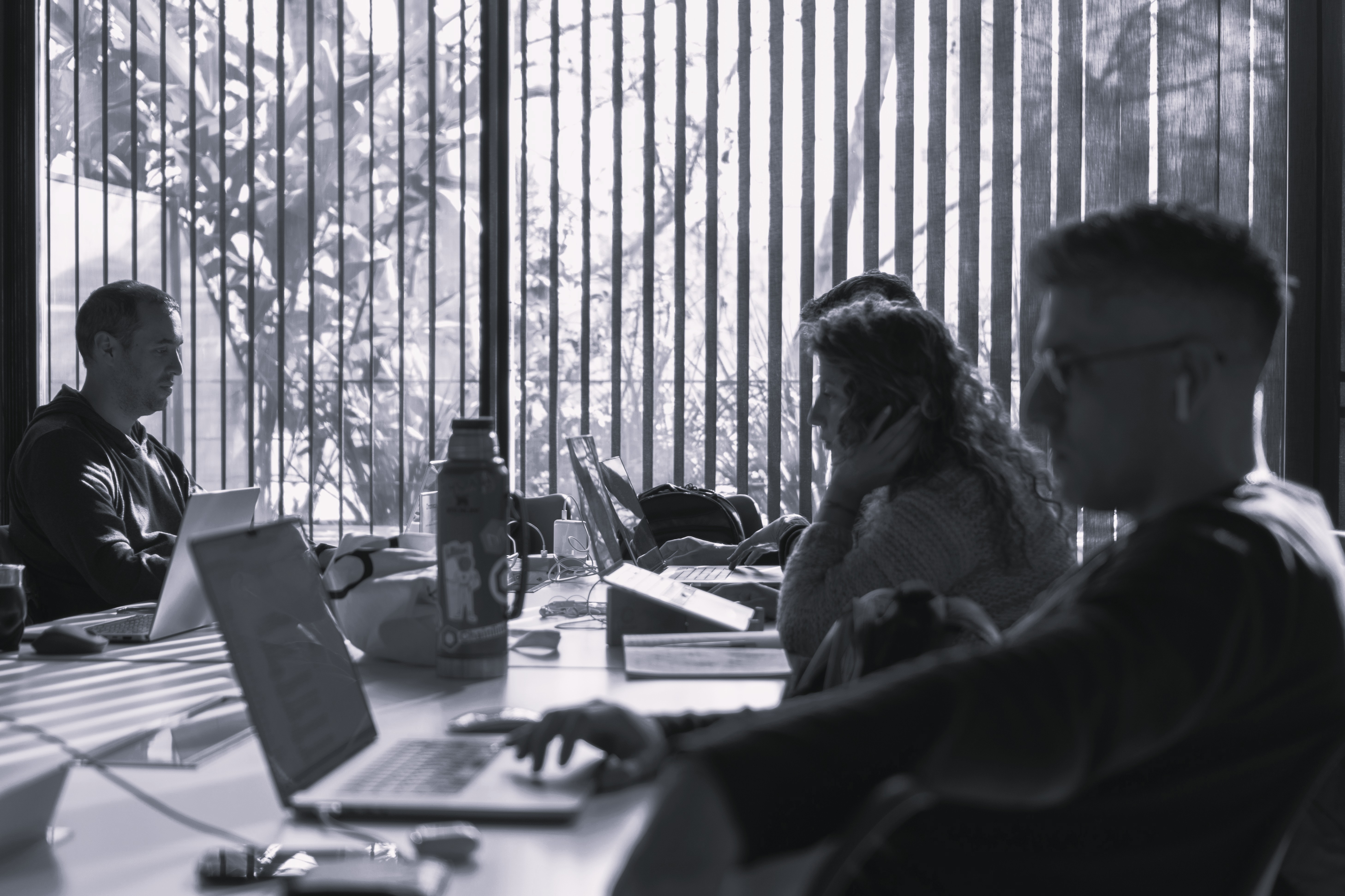 B2B agency team working on