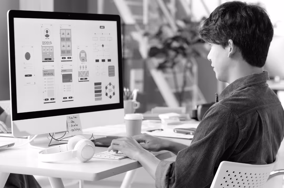 B2B product designer at work.
