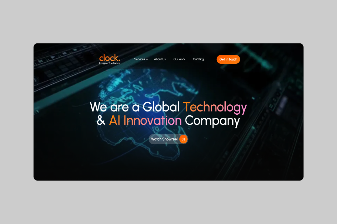 Clock Limited homepage.