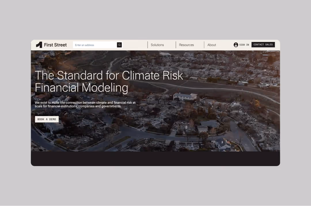 First Street Foundation homepage.