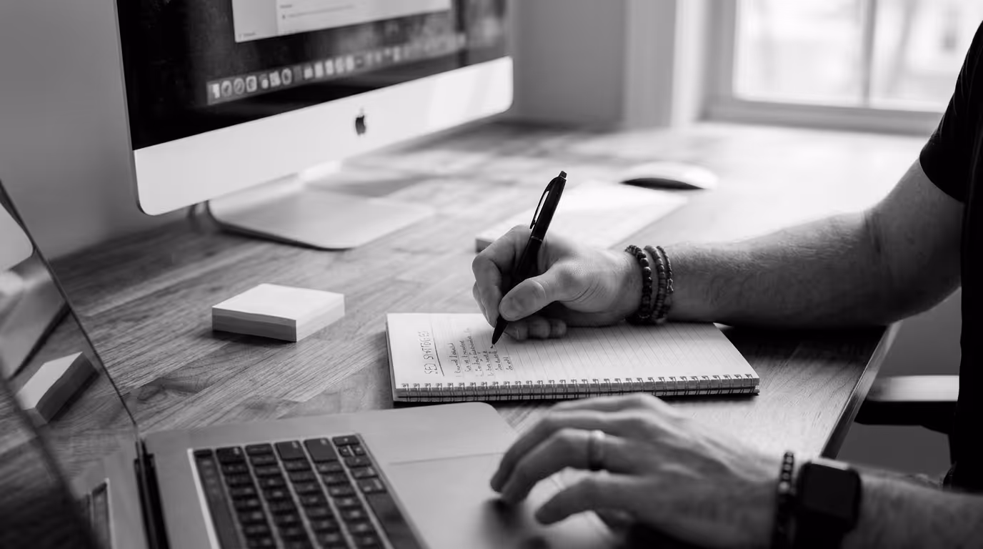 B2B website performance optimization strategies on desktop setup.