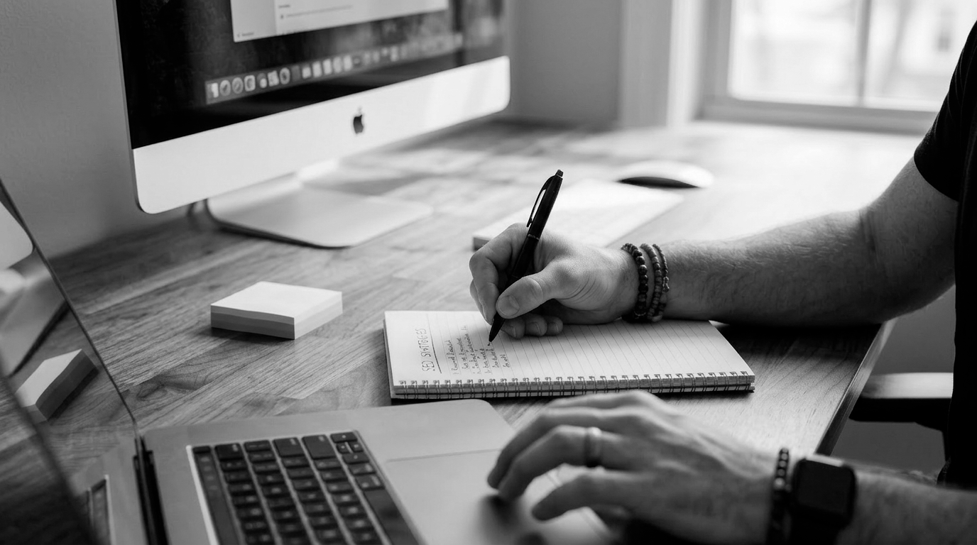 B2B website performance optimization strategies on desktop setup.