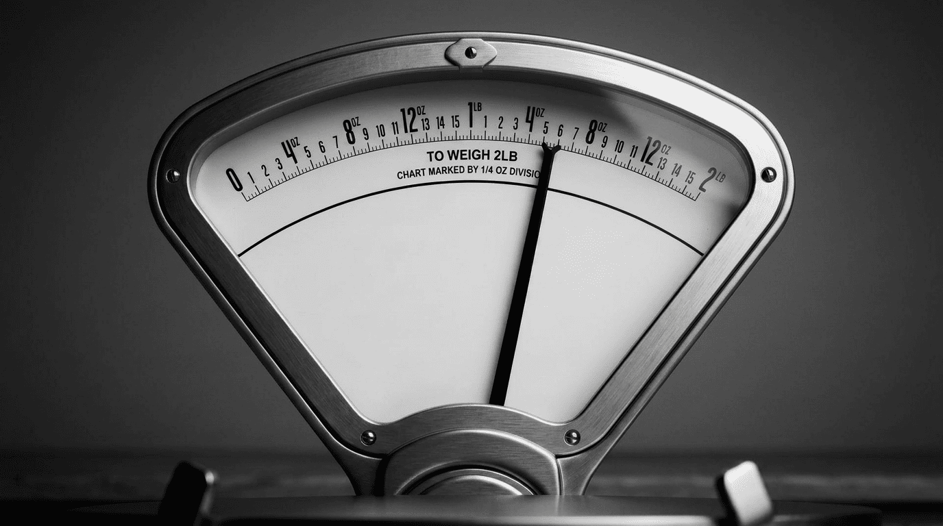 Precision scale measuring performance criteria for selecting a Webflow development agency