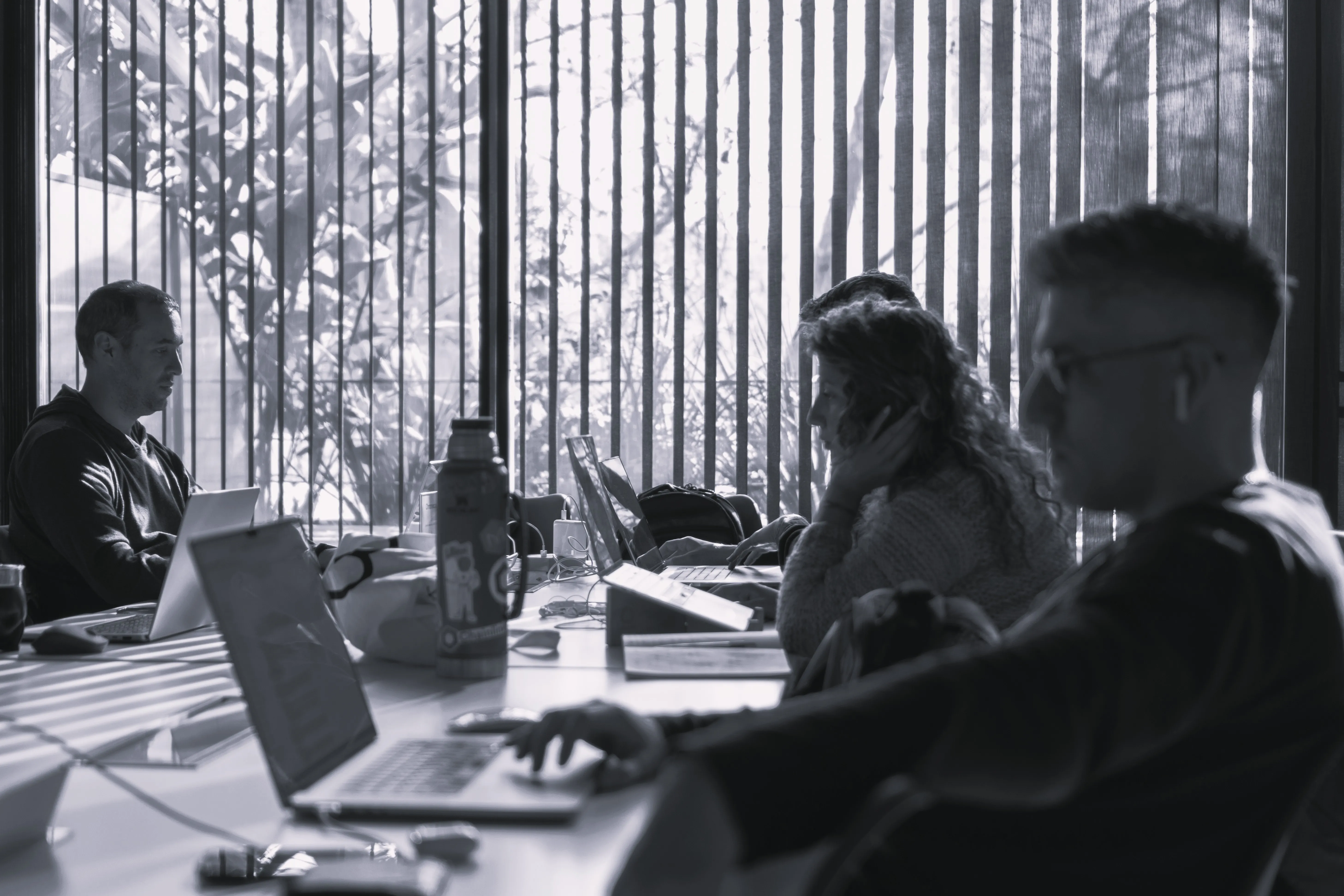 B2B agency team working on
