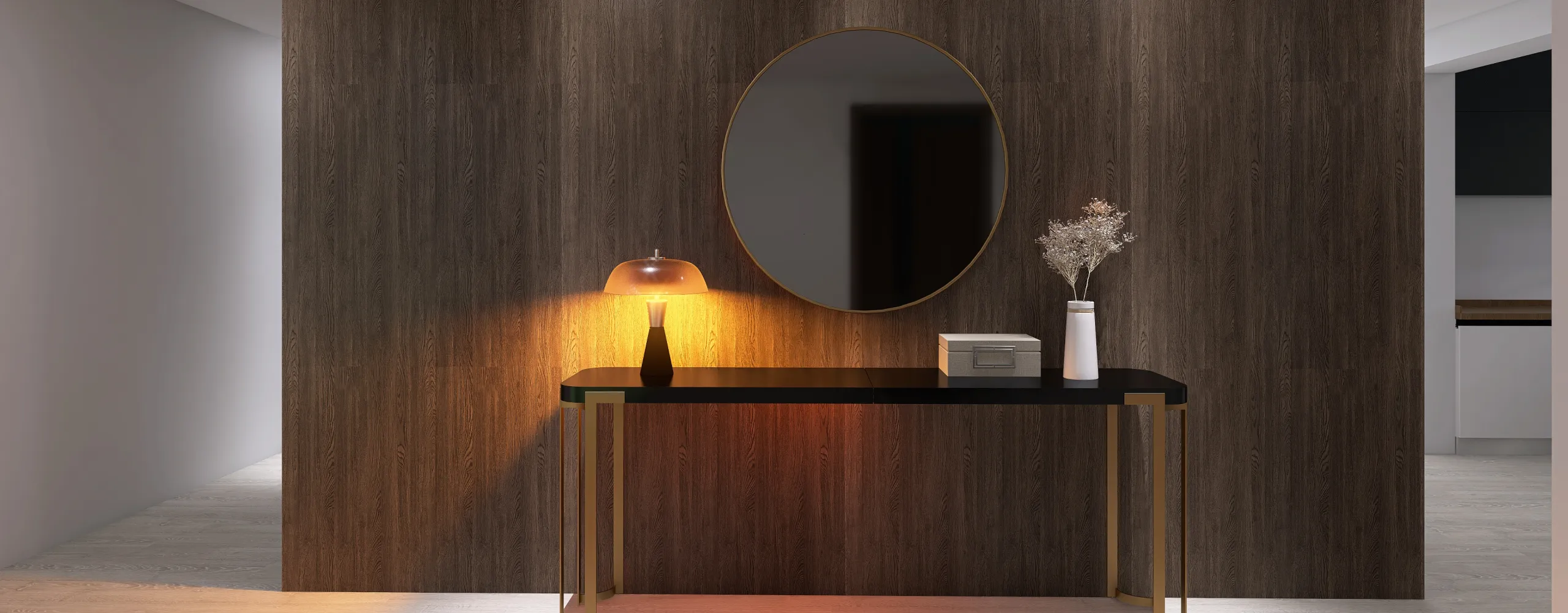 Ambiente interior decorado com estilo contemporâneo