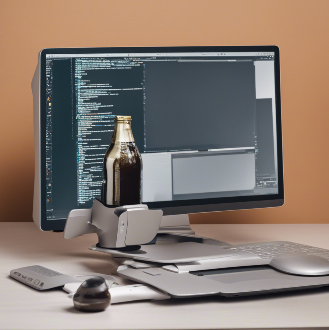 image of cooldrink holder attached to monitor