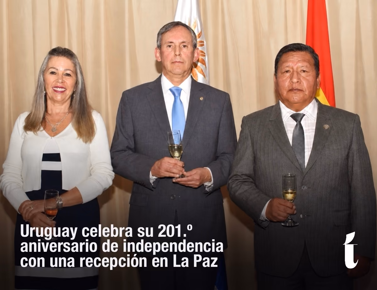 Uruguay celebra su 201º aniversario de independencia con una recepción en La Paz