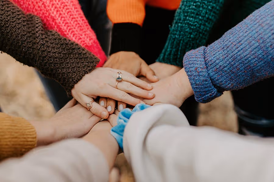 Adlib Software; hands in center closeup, better together