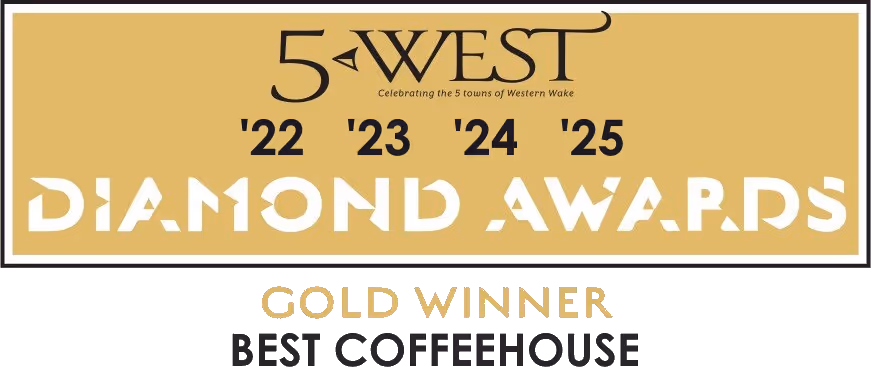 Award for best coffee shop in 2022, 2023, 2024, and 2025 by 5 West magazine