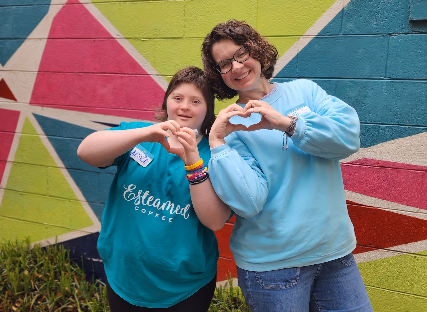 volunteer guide, Jo, and volunteer Allison