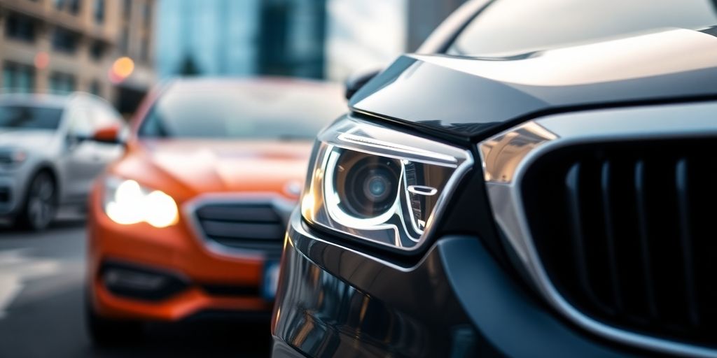 Photo of a car parked in an urban environment.