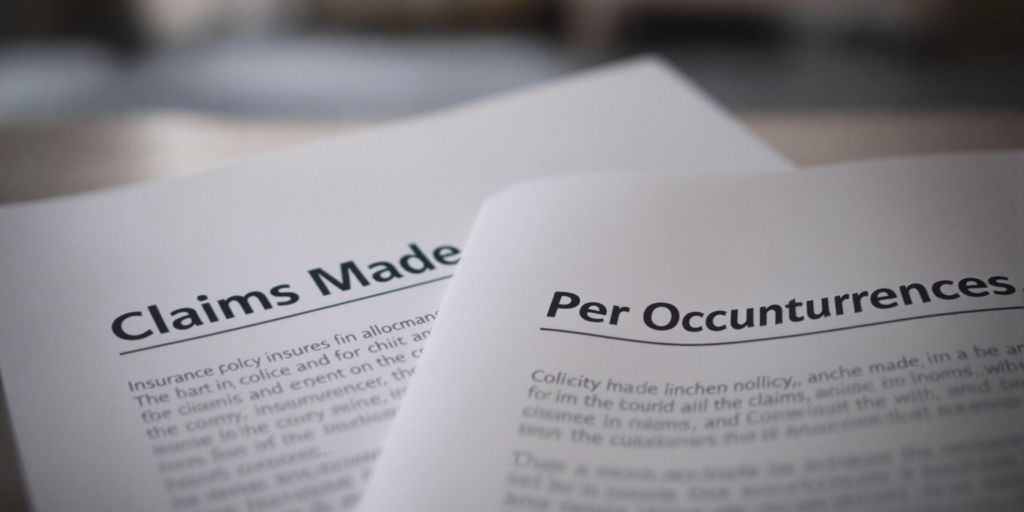 Two insurance documents labeled Claims Made and Per Occurrence.