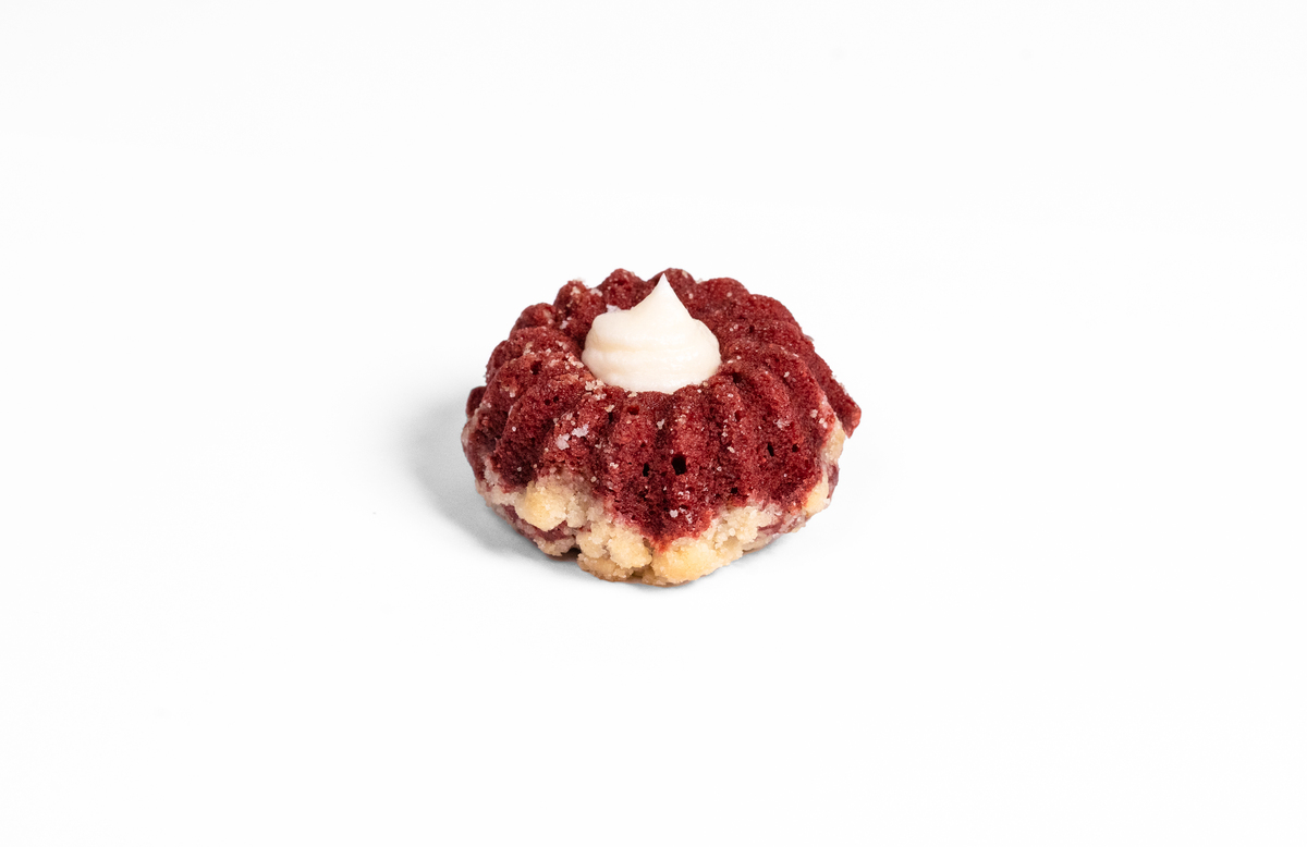 Red Velvet Mini Bundt with Cream Cheese Filling