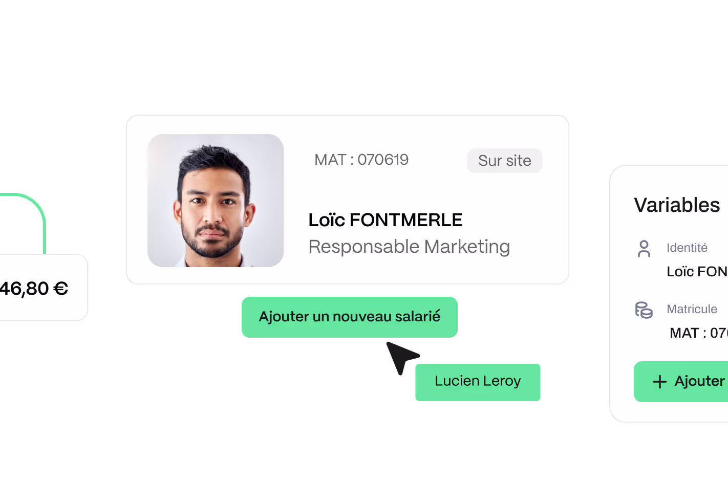 Paramétrage d'un salarié