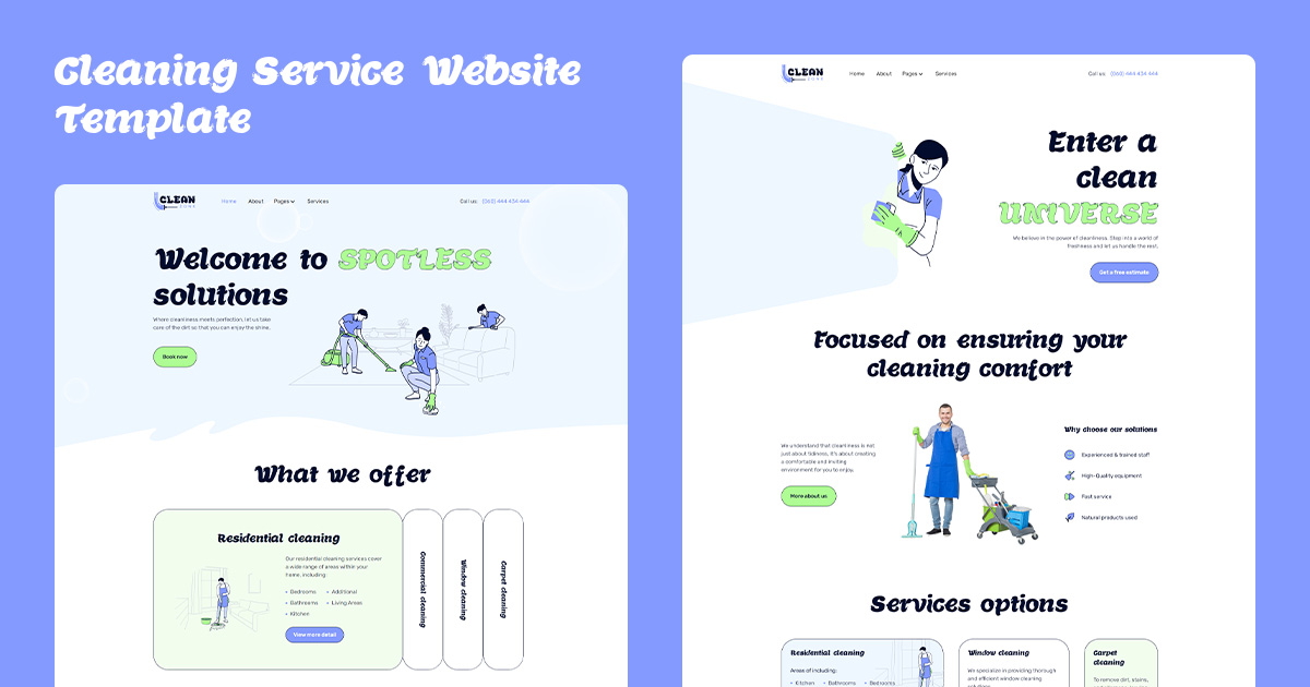 CleanZone Webflow website template