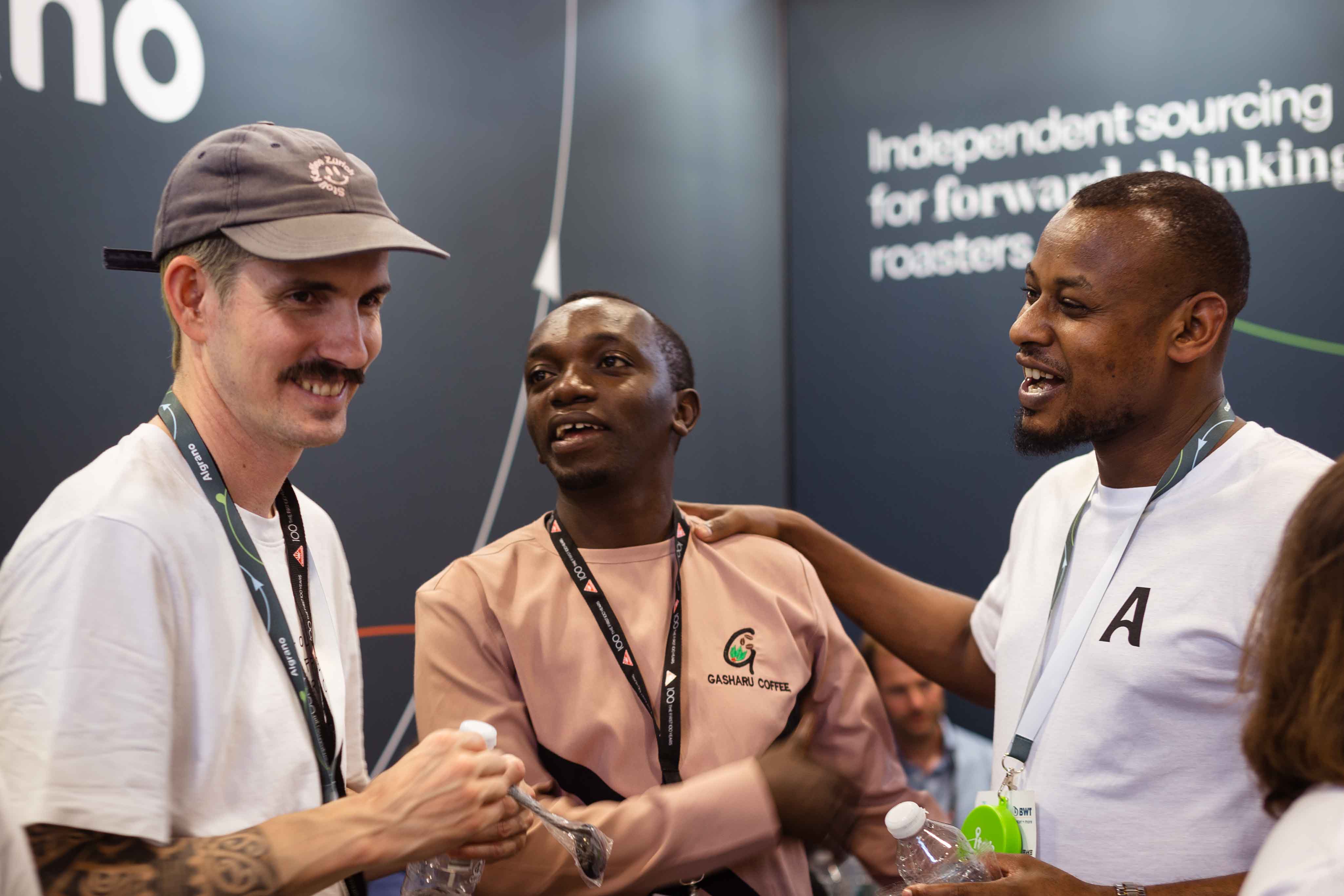Producers at the Algrano Booth at World of Coffee