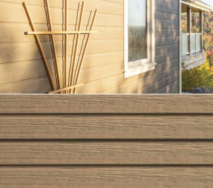 Revêtement de bois d'ingénierie sur une maison