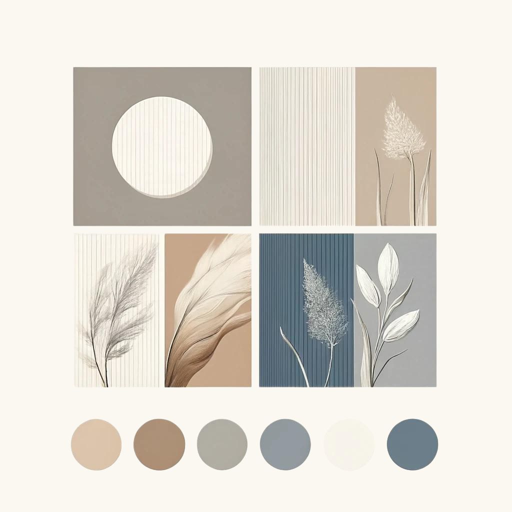 Palette de couleurs pour un revêtement champêtre