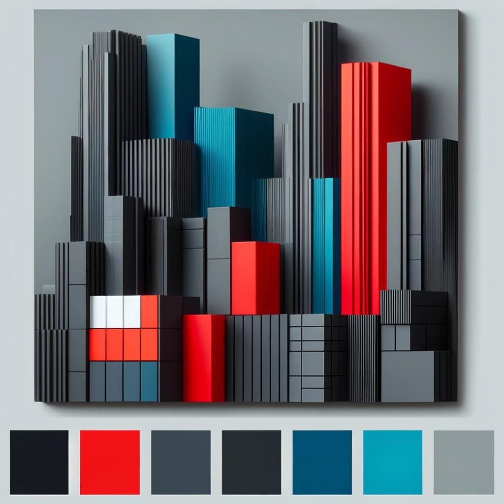 Palette de couleurs modernes pour revêtement extérieur