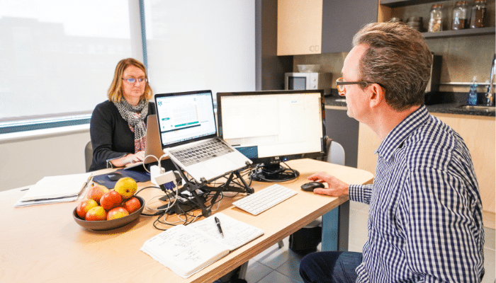 Storganise at their Plus X Innovation desks in Brighton