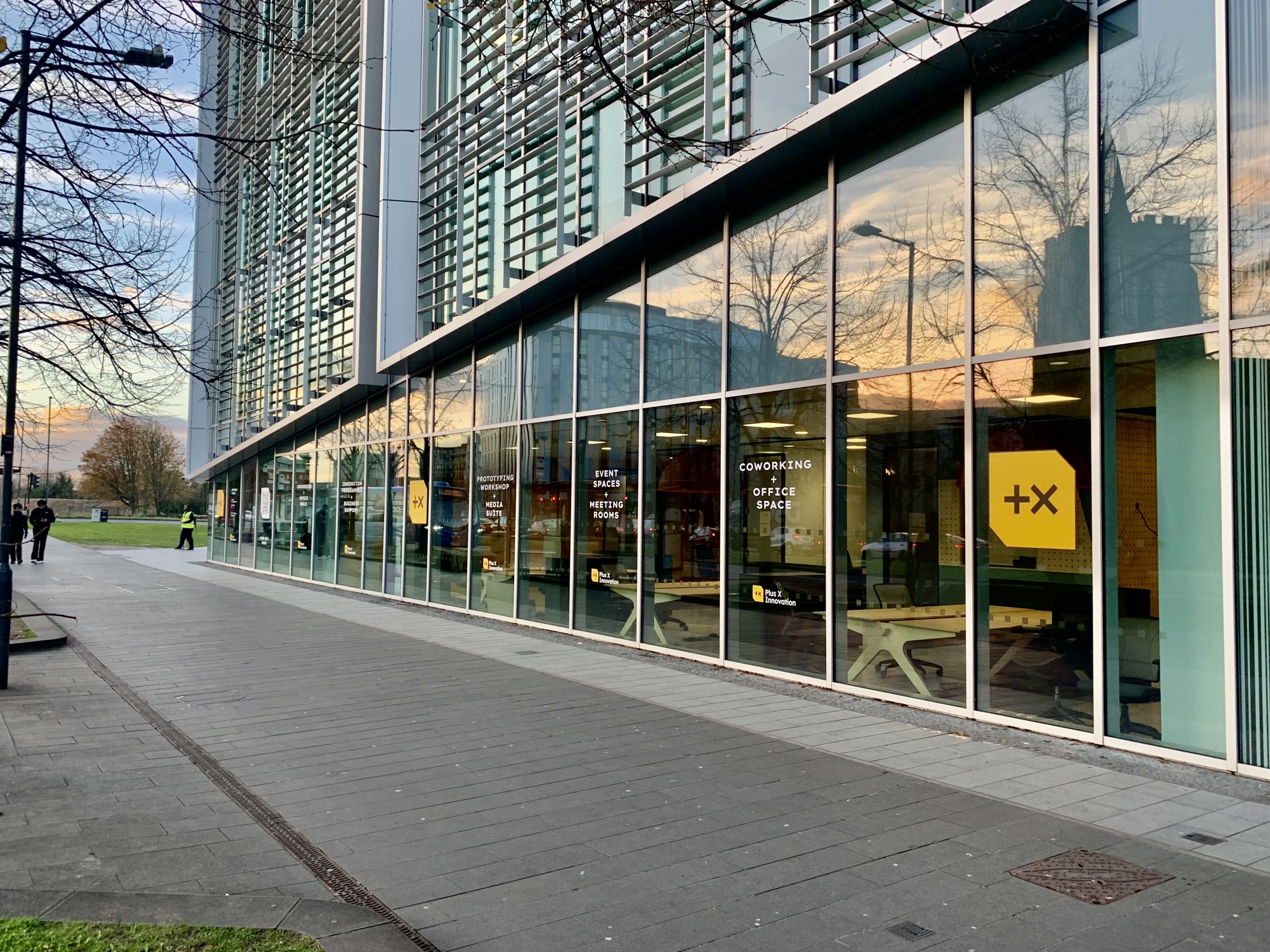 The exterior of Plus X Innovation, Slough