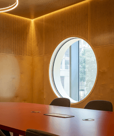 A meeting room at Plus X Innovation Brighton 