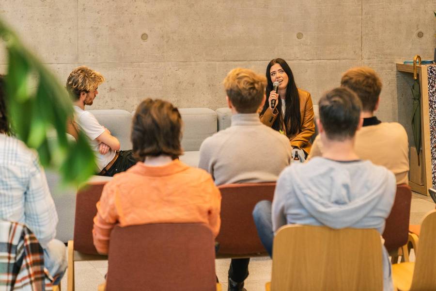 A panel event at Plus X Innovation