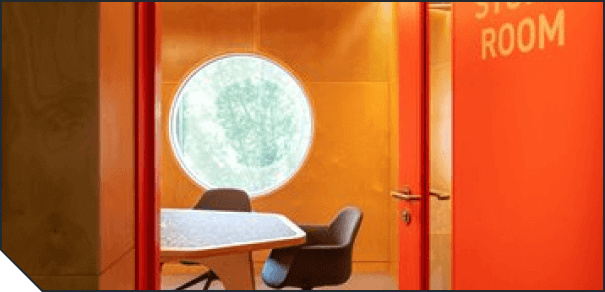 The Storm meeting room at Plus X Innovation Brighton