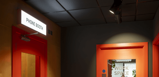 Phonebooth 1 bookable at Plus X Innovation Brighton