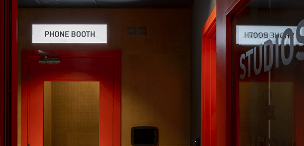 Phonebooth 2 bookable at Plus X Innovation Brighton