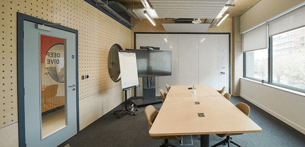 Deep Dive meeting room at Plus X Innovation Brighton