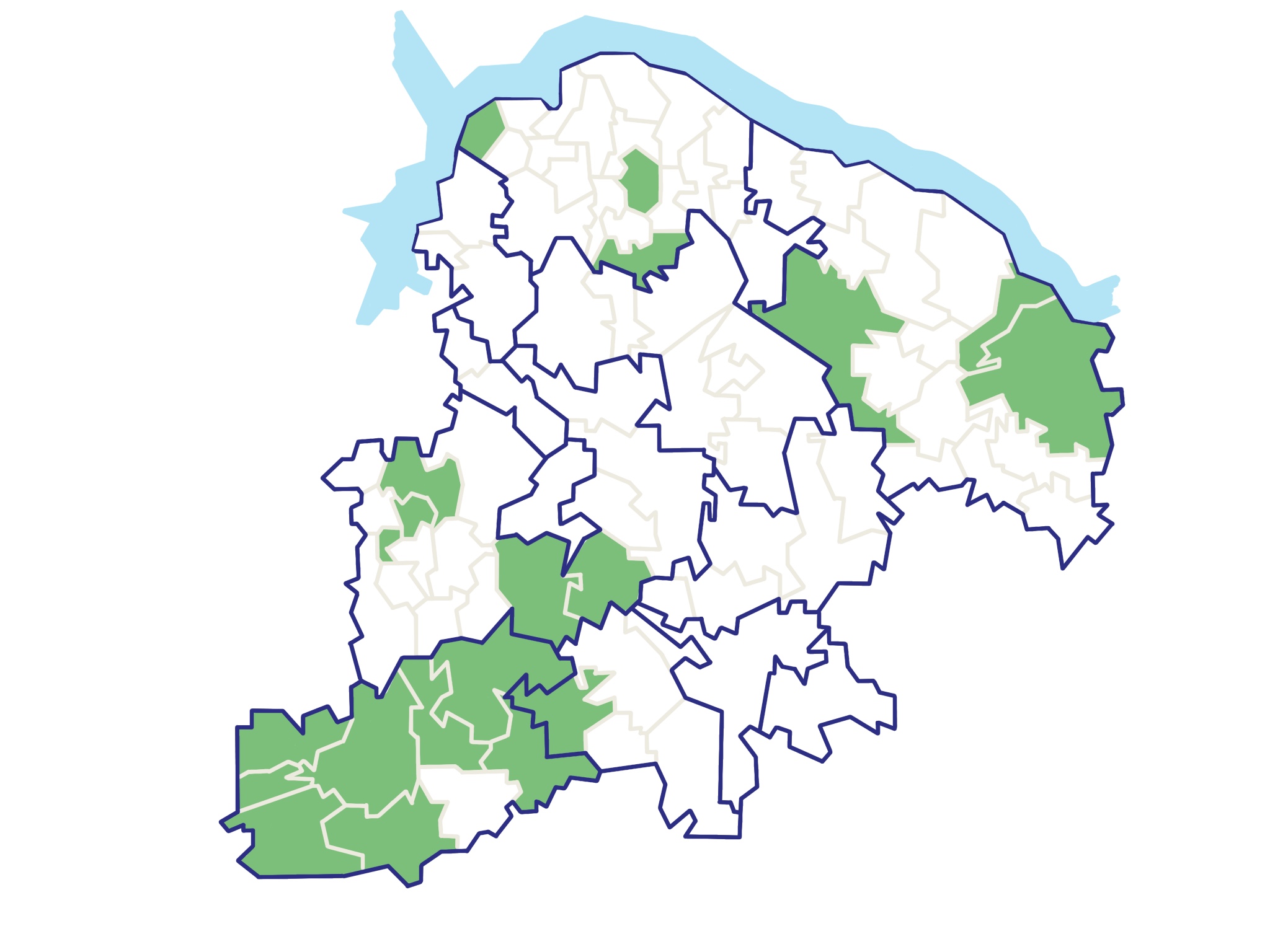 Eine Karte aller Gesellschafterkommunen