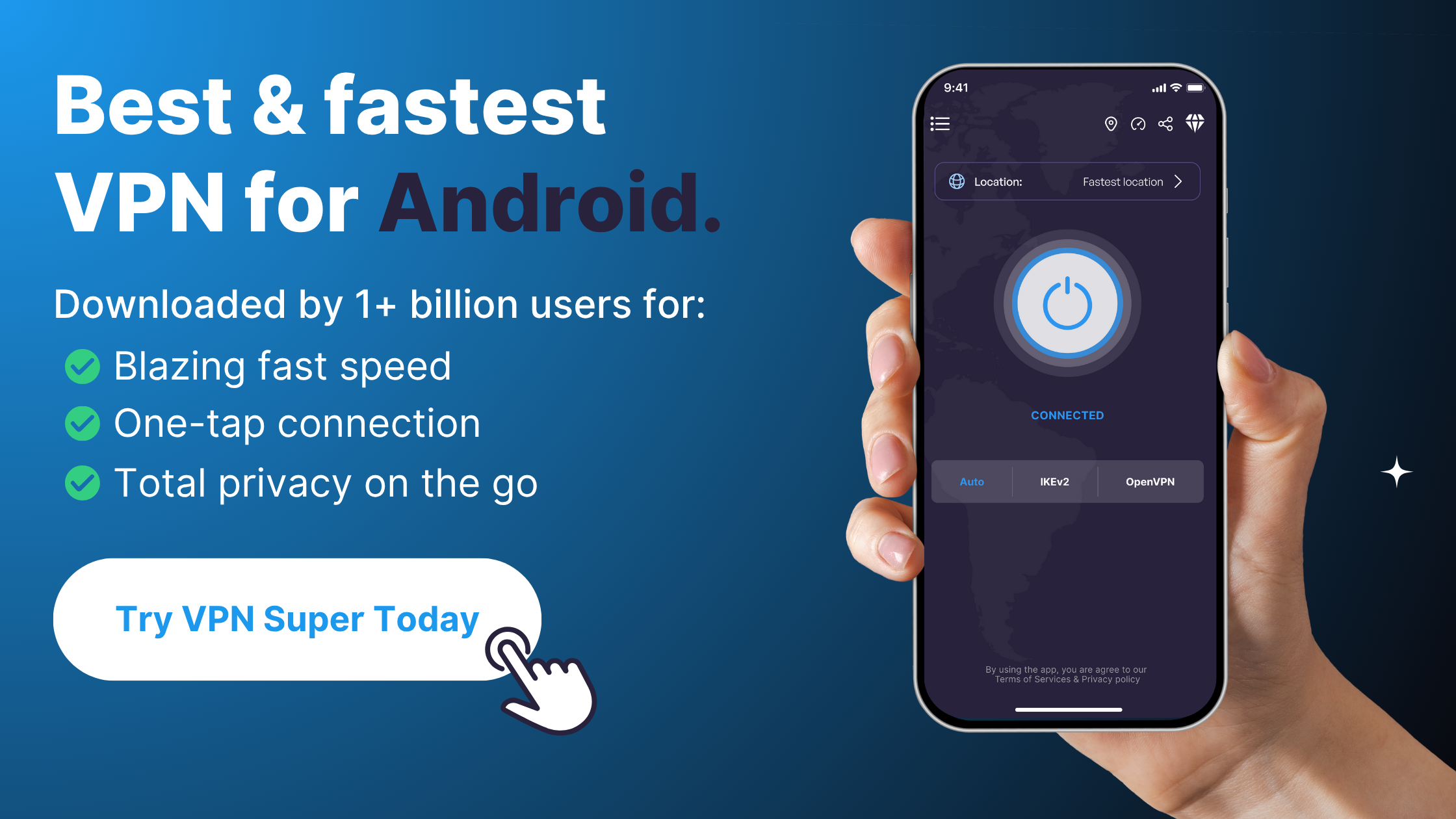 #1 VPN for Android. Try VPN Super Unlimited Proxy today!