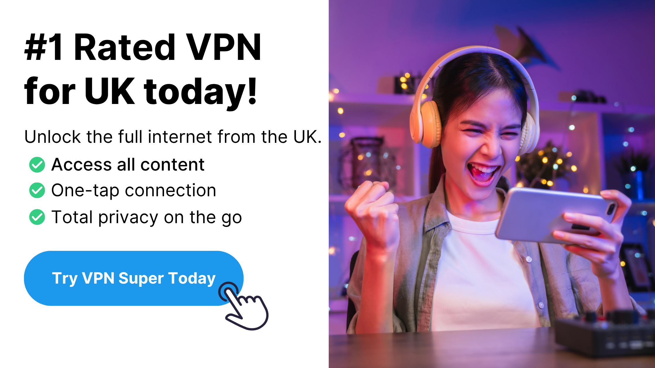 #1VPN for UK - access restricted content today