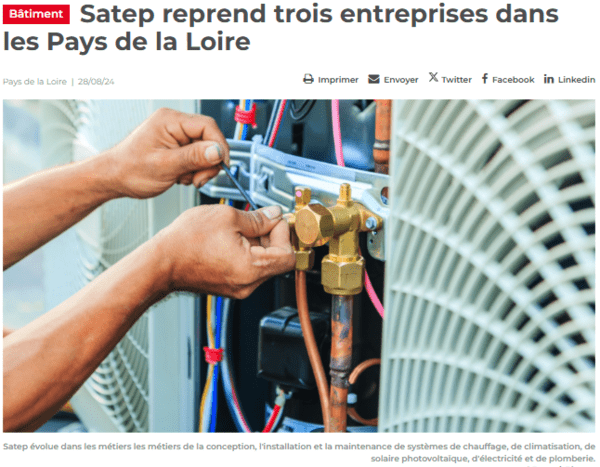SATEP reprend trois entreprises dans les Pays de la Loire