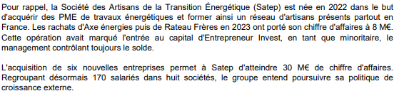 SATEP grandit avec six acquisitions stratégiques