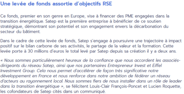 SATEP renforce sa position avec l’acquisition de six sociétés spécialisées