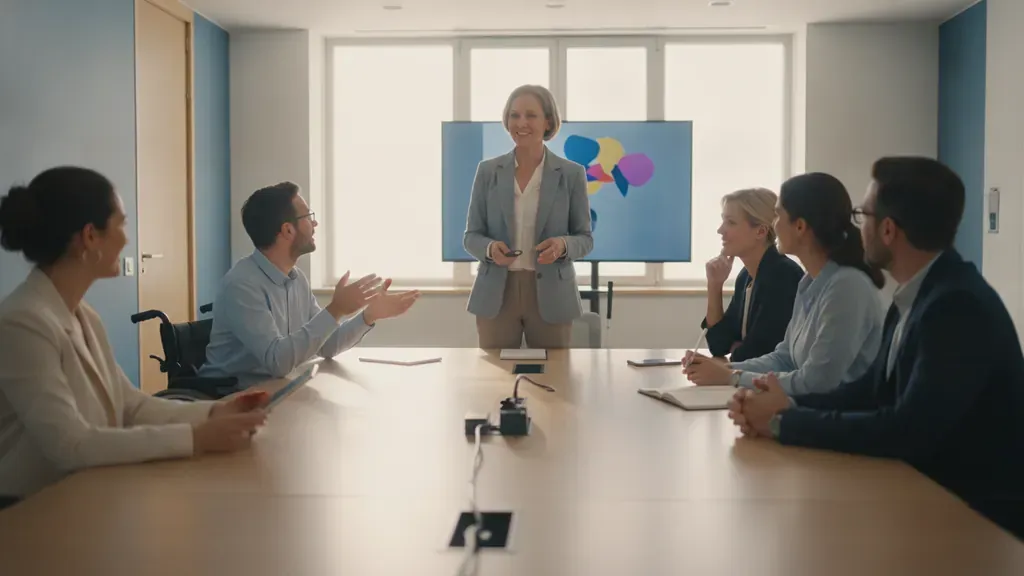 Inclusive team meeting illustrating disability inclusion in the workplace