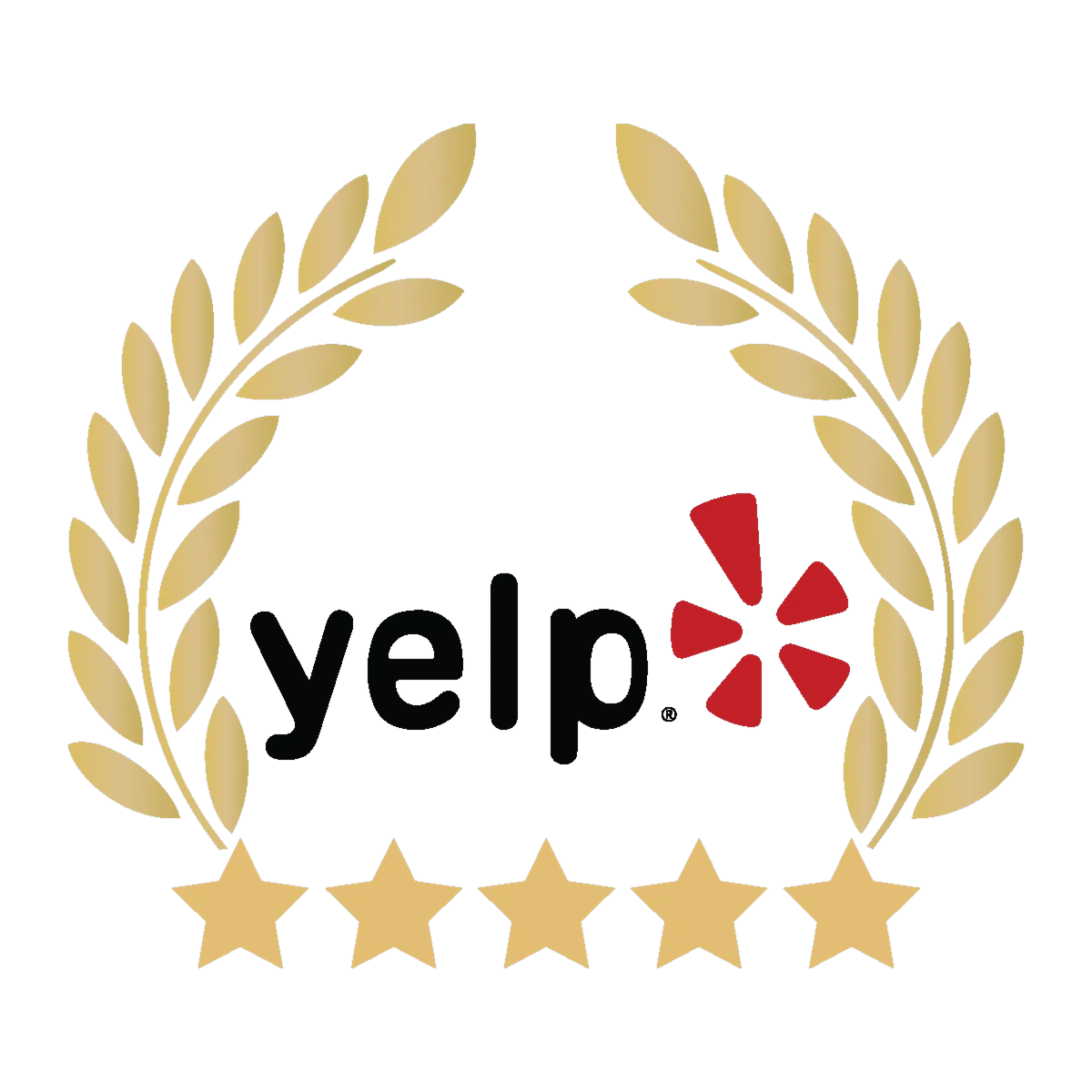 Yelp 5-Star Rating badge for Khashayar Law Group