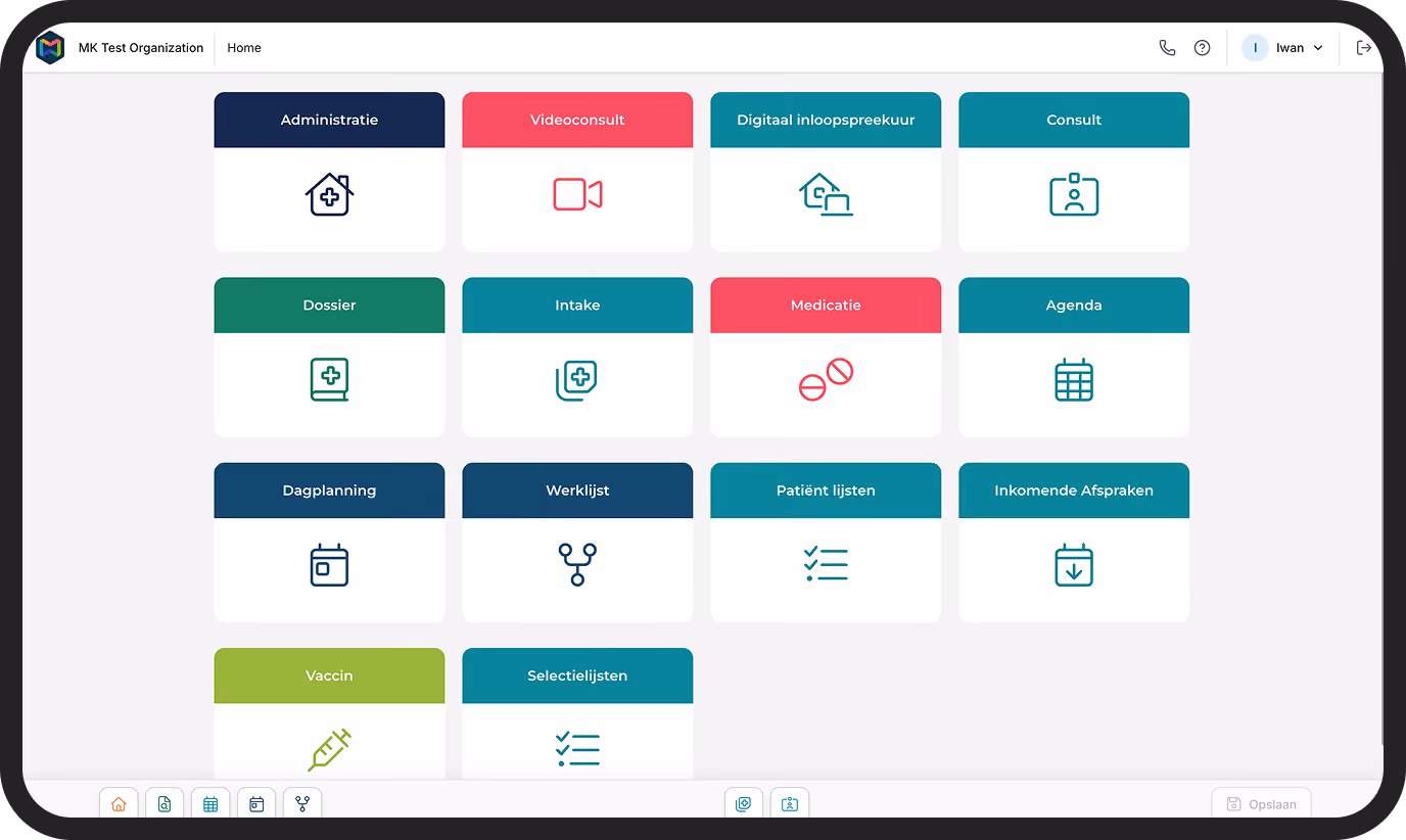 Overzicht van MediKIT-werkprocessen en modules