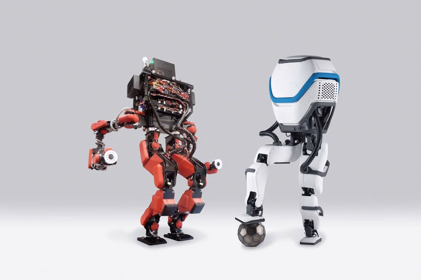 Google SCHAFT humanoid robot before and after Speck Design's protective skin