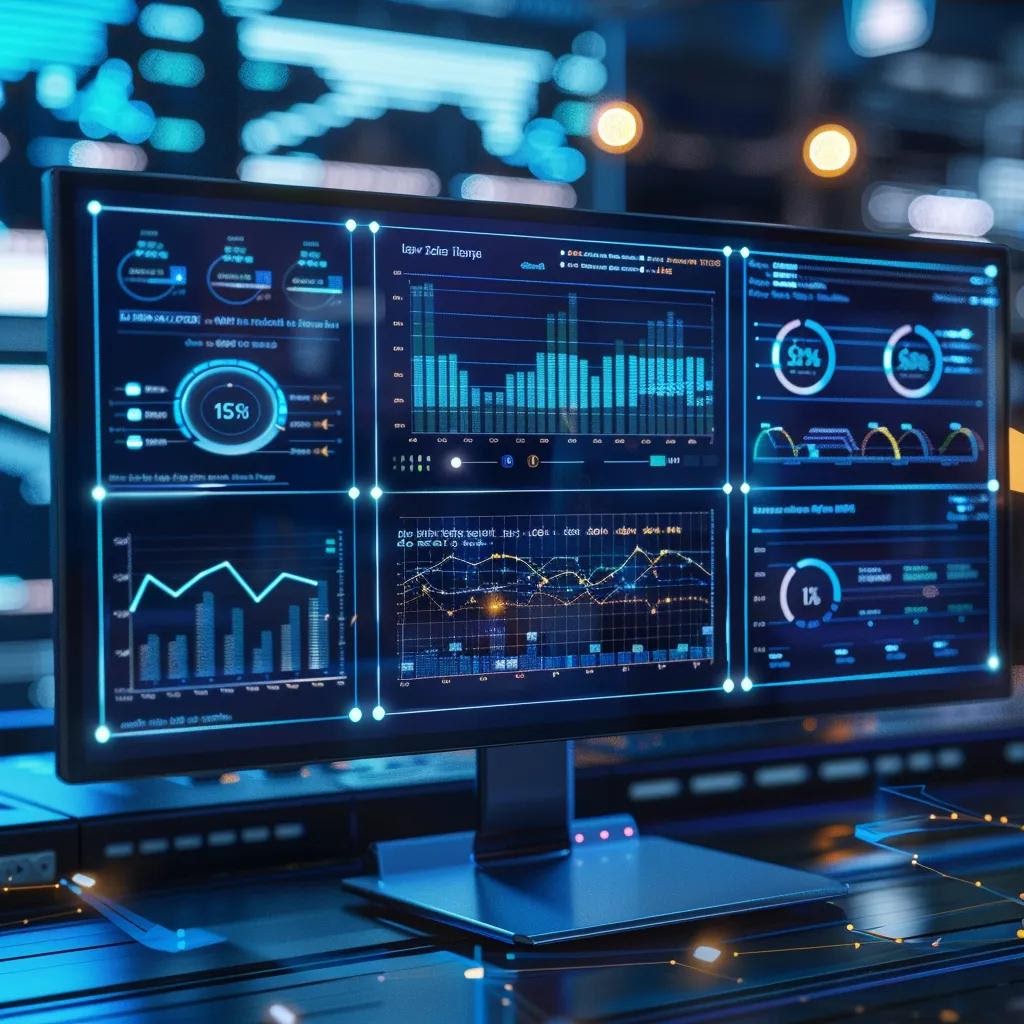 Digital dashboard displaying lead scoring metrics and predictive analytics in a legal marketing context