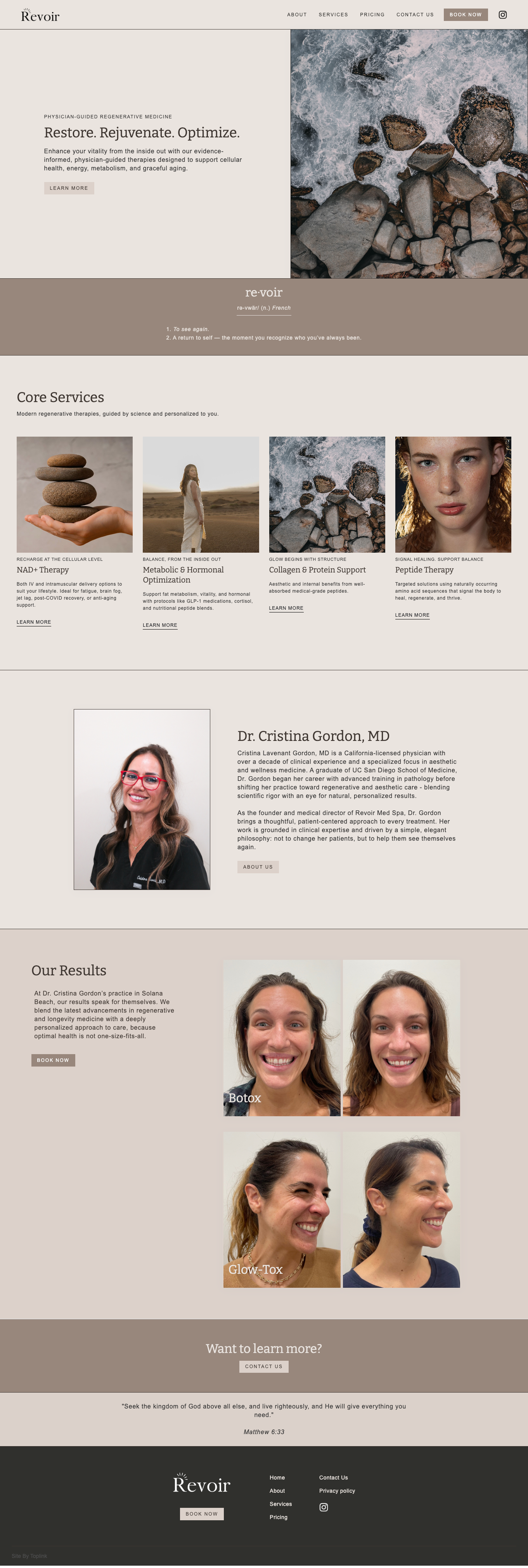 website redesign for physician