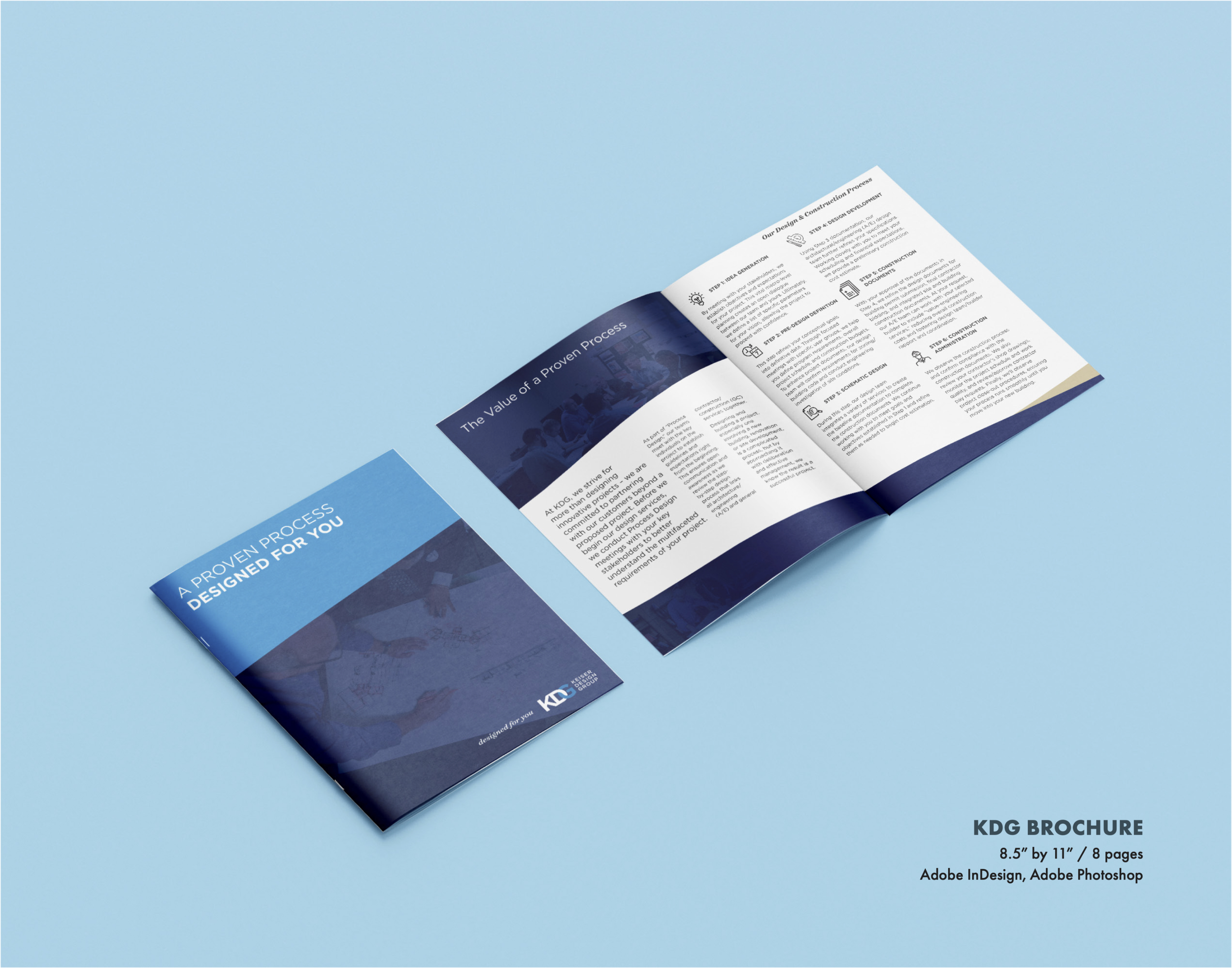 Mockup of an Informative brochure for KDG