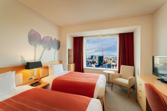 Park Hotel Tokyo:  Standard Twin Room with Tokyo Tower View